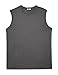 COOFANDY Men Cotton Sleeveless T Shirt Oversized Workout Tank Top Dark Gray Retro Washed T Shirts Wide Shoulder