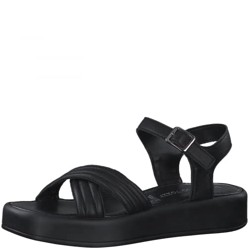 MARCO TOZZI Sandalias 2-2-28231-28 para Mujer, Napa Negra, 38 EU Cover