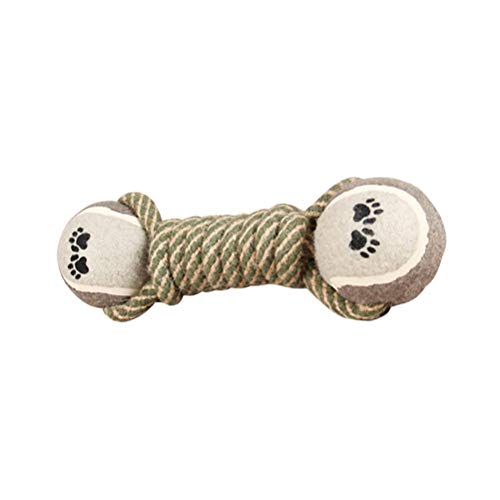 Tehaux brinquedo para cães de estimação - corda de mastigar para cães em formato de haltere brinqued