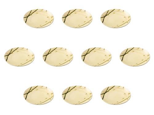 Set of 10 Sokomon Oribe 5.0 Round Plates, 5.0 x 0.8 inches (15 x 2.1 cm) | Medium Plate, Pottery (Setomonohonpo)