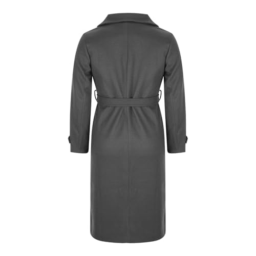 Trench for Juniors Fall Winter Long Sleeve Turtle Neck Fleece Lined Sherpa Trench Outerwear Women 20253