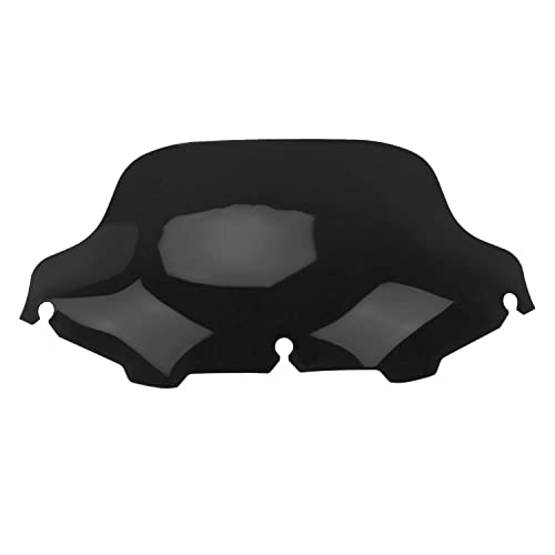 Image of Black 8 inch Wave Windshield Windscreen Compatible for 1996-2013 Harley Davidson Street Glide Electra Glide Ultra Classic Touring FLHT FLHTC FLHX Tri Glide 96-13