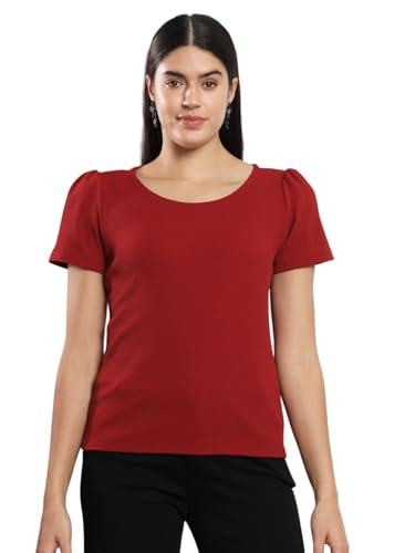 Image of Q - RIOUS Casual Solid Womens Regular Top
