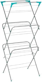 3 Tier Clothes Airer | Clothes Drying Rack | Clothes Horse | 133cm (4.4ft) | Metallic Extra Strong