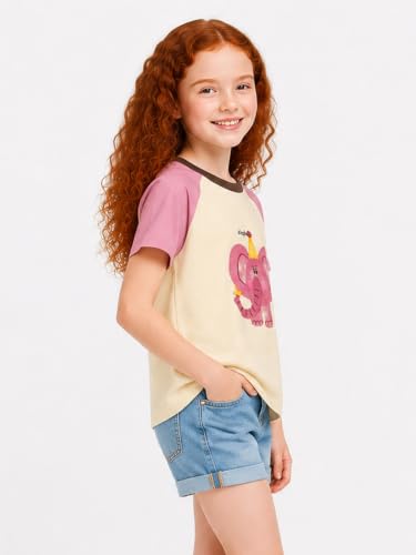 Image of LittleSpring Kids Short Sleeve Graphic T-Shirt 100% Cotton