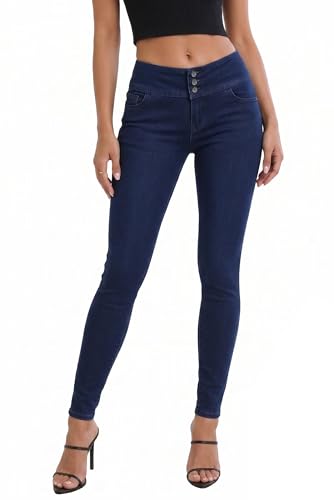 Hybrid & Company Women's Butt Lift Skinny High Waisted V3 Super Comfy Stretch Denim Pants P45070SK Dark WASH 5