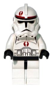 LEGO Star Wars Clone Trooper Mini Figure (Episode 3, Dark Red Markings) From Set 7250