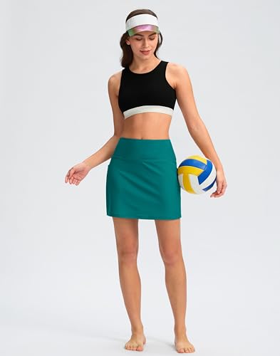 Image of G Gradual Women's 16 inch Swim Skirt with Pockets High Waisted Tummy Control Modest Swimsuit Bathing Suit Bottoms for Women