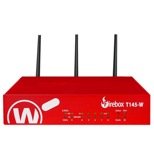 Image of WatchGuard Firebox T145-W with 1 Year Basic Security Suite - Wi-Fi 7 Firewall, 2.5Gb, 1Gb & SFP Ports, Enterprise Security for Retail & Branch Locations (WGT146031)