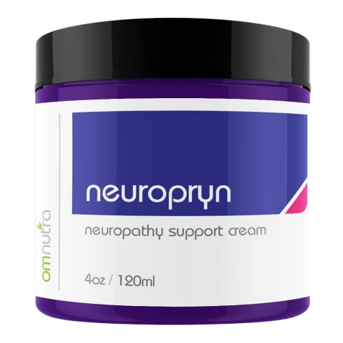 OmNutra Neuropryn Neuropathy Cream 4oz – Neuropathy Relief For Feet Topical Leg Cramp Cream – Muscle Relaxer/Muscle Rub Cream w Aloe Vera Arnica Gel Magnesium Oil Comfrey Cream