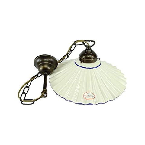 fd-bolletta arredamento e illuminazione Lampara de techo vintage con pantalla blanca Cover
