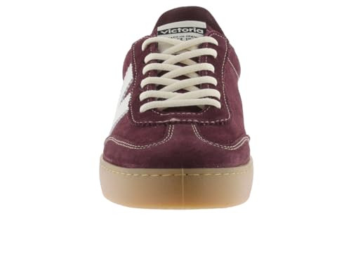 victoria Women's Berlin Ciclista Suede White Stitching Sneaker
