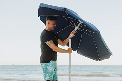 PICNIC TIME 5.5 Ft Portable Beach Umbrella, Lightweight UV Protection Sunshade with Tilt Pole & Carry Bag, Outdoor Canopy Umbrella for Beach, Sand, Pool, Patio, Camping, Travel, or Backyard Shade, (Navy Blue) - Image 5