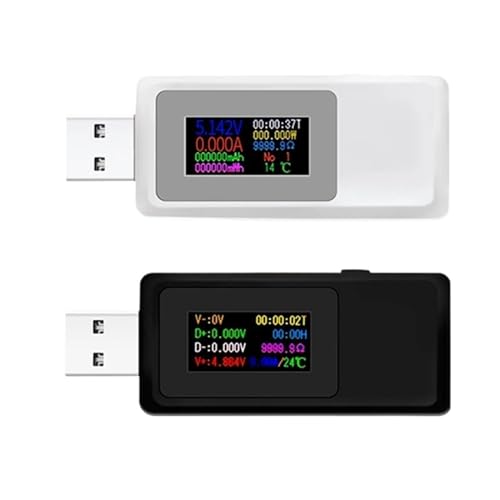 KWS-MX19 USBテスター DC 4V-30V 0-5A 電流電圧計 電流計 デジタルモニター カットオフパワーディスプレイ(ホワイト)