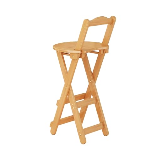 Sillas plegables portátiles con respaldo, sillas pequeñas de madera resistentes para eventos, oficina, boda, fiesta, nic, comedor (natural, 75 cm)
