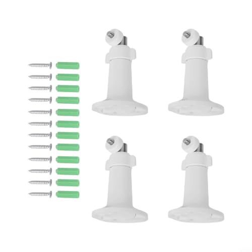 4 sistemas de soporte de pared para cámara de anillo, soporte de seguridad ajustable de rotación de 360 ° con junta giratoria de metal