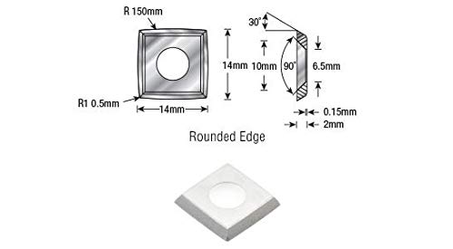 Amana Tool - HCK-70 Solid Carbide 4 Cutting Edges Insert Knife MDF, Chipboard, Solid Surfa