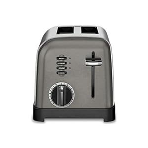 Cuisinart CPT-160BKS 2-Slice Metal Classic Toaster, Stainless Steel/Black