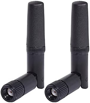 Eightwood Small WiFi Antenna Dual Band 2.4GHz 5.8GHz RP Mini WIFI Aerial SMA Antenna 2Pcs for PC Desktop Computer PCIe Card WLAN Router Wireless Rear View Camera