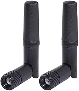 Eightwood Small WiFi Antenna Dual Band 2.4GHz 5.8GHz RP Mini WIFI Aerial SMA Antenna 2Pcs for PC Desktop Computer PCIe Card WLAN Router Wireless Rear View Camera