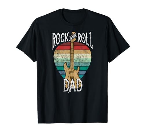 Rock n Roll Dad Vintage Guitar Player Gift T-Shirt