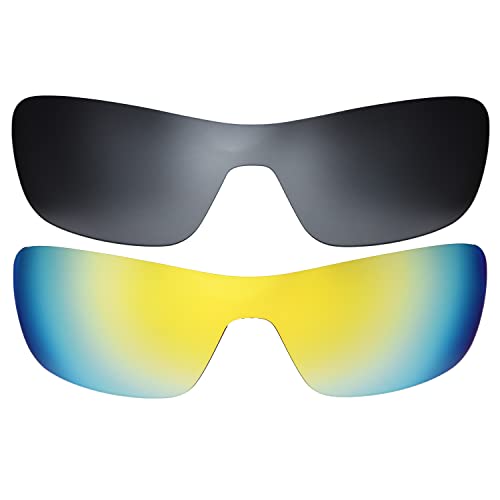 Lentilles Turbine Rotor de rechange pour lunettes Oakley de couleur noir et or 24 carats