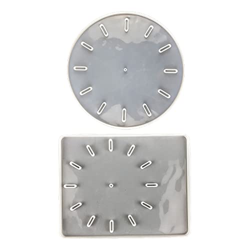 A Fei Round/Square Clock Resin Mold Silicone Casting Epoxy Resin Mold For Handmade Diy Crafts Making Home Decorations #TOP6
