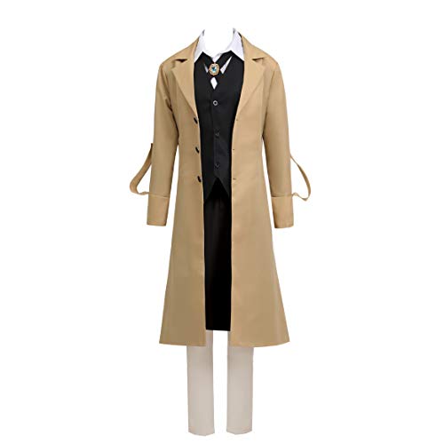 SBluuCosplay Dazai Osamu Cosplay Costume Outfit US Size (X-Large)