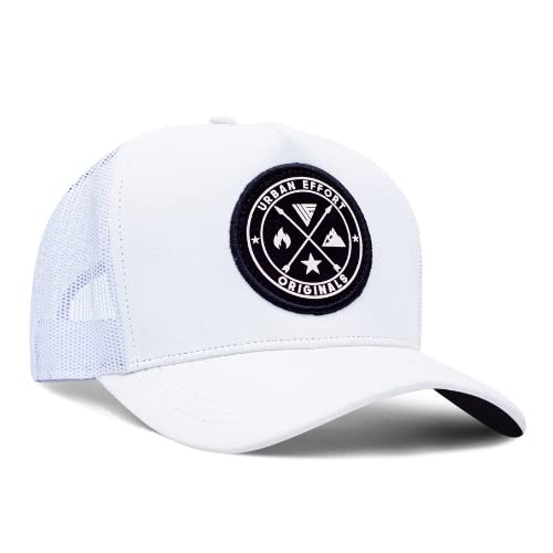 Image of Urban Effort Specialty Mens Snapback Hat - Curved Brim A Frame Adjustable Trucker Cap for Men and Women