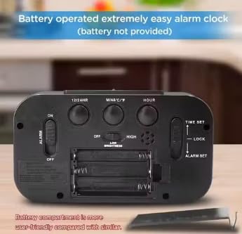 Image of Digital Alarm Clock for Students with Auto Sensor | LED Alarm Clock for Bedroom Night Use | Table Clock Digital with Date & Temperature | Study Table Clock for Kids, Girls, Boys | (Multicolour)