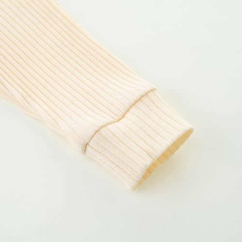 KIDDLETOWN Baby Strampler, Baby Schlafanzug, Baumwolle Strampler Neugeborene, Langarm Schlafanzug Schlafstrampler Pyjama Kleidung Neugeborene Babykleidung für Mädchen und Jungen 0-3 Monate