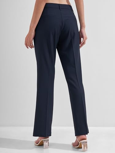 Image of Tokyo Talkies Women's Stretchable Bootcut Pants | High Rise Flared Trousers |Travel & Formal Wear|Workwear Trousers