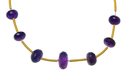 Perles à facettes en améthyste lot de 15 pour création bijoux