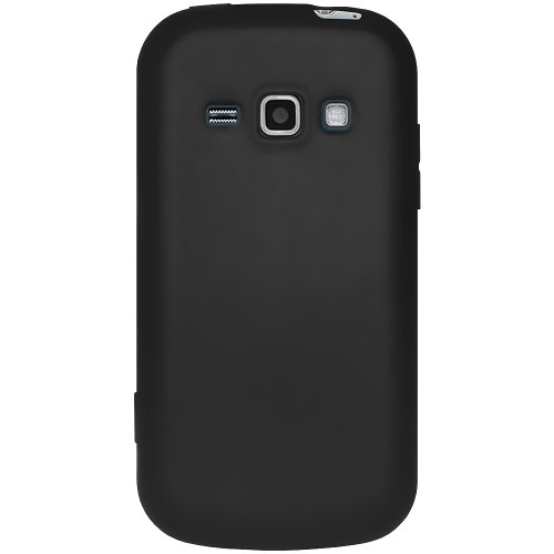 Amzer Soft Silicone Jelly Skin Fit Case Cover for Samsung Galaxy Ring M840, Samsung Galaxy Prevail II 2 M840 - Retail Packaging - Black