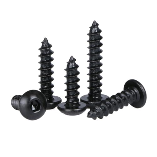 M3 M4 M5 M6 dxۂȂדZpZpt^bsO˂{^wbh^bsO؂˂ (Color : Black Zinc, Size : M5 x 30 (10pcs))