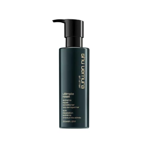 Shu Uemura, Acondicionador Reparador Ultimate Reset, Para cabello muy dañado, Sin silicona ni parabenos, Enriquecido con extracto de arroz, Repara, nutre y fortifica, 250 ml