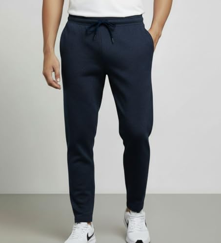 Image of Khakey Men's Black Regular Fit Cotton Plus Size Track Pant|Regular Fit Track Pants|Cotton Trackpant for Men|Solid Trackpants Men Combo