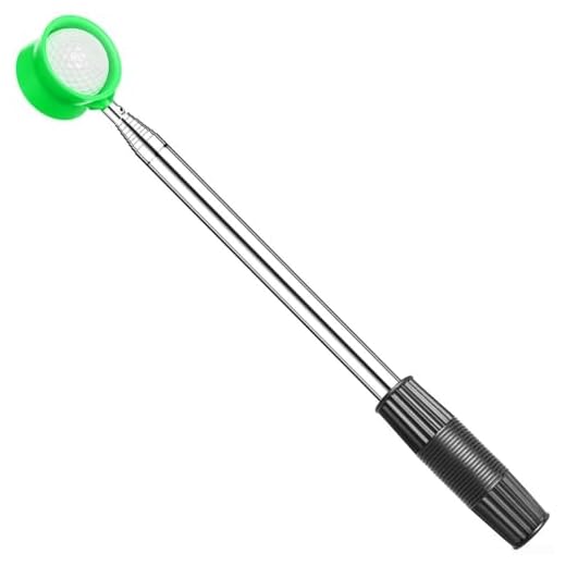 9Ft/12Ft Telescopic Stainless Steel Golf Ball Retriever for Water, High Durability Double Sided Golf Ball Picker Upper Men's and Women's Golf Accessories Gifts. (Green 12Ft)