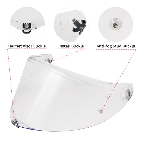 Visière de rechange pour casque K6 et écran moto K6s transparent - 6
