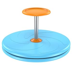 Spinner-X Seated Spinner Sensory Toy, Sit Spinner Sit and Spin Bigger Size and Durable Material for Kids- Ages 3 and up (Blue) by BARNEY KAITE BS…