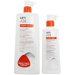 Leti At4 Piel Atopica Bebé Leti At4 Gel Dermograso Bath 750ml + Leti At4 Body Milk 250ml