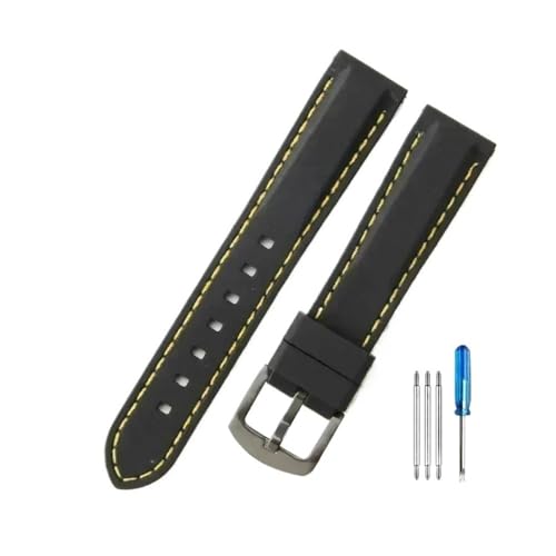 [X] W[ampNCbN[XVRvoh JVIɃtBbg eB\ɃtBbg V`YɃtBbg ZCR[ɃtBbg bNXɃtBbg zXgbv 18 20 22 24mm(BlackYellow-Black-K2,18mm)