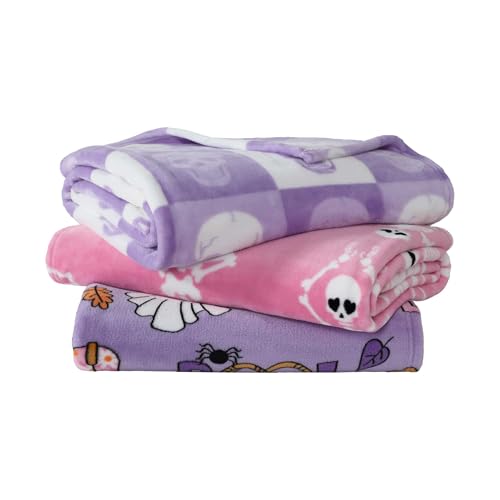 Image of Betsey Johnson - Blanket, Buttery-Soft Throw Blanket for Couch or Bed, Boldly Plush & Oversized Bedding (Yoga Skeleton Pink, 50 inch x 70 inch)