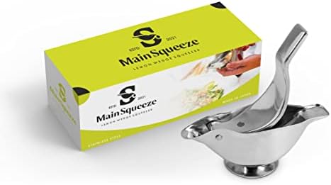 Main Squeeze Lemon Wedge Squeezer – Stainless Steel Lemon Squeezer & Manual Citrus Juicer to Squeeze Lemon Wedges – Lemon Juicer & Lime Squeezer