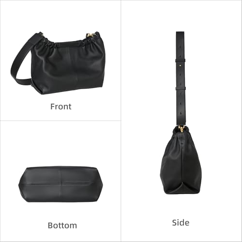 Image of Iswee Genuine Leather Purses for Women Shoulder Handbags Designer Hobo Crossbody Purse Top Handle Purse