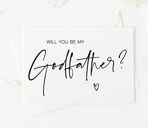 Simple Will You Be My Godfather Card, God Father Proposal Gifts, Greeting Card with Envelope Simple Will You Be My Godfather Card, God Father Proposal Gifts, Greeting Card with Envelope