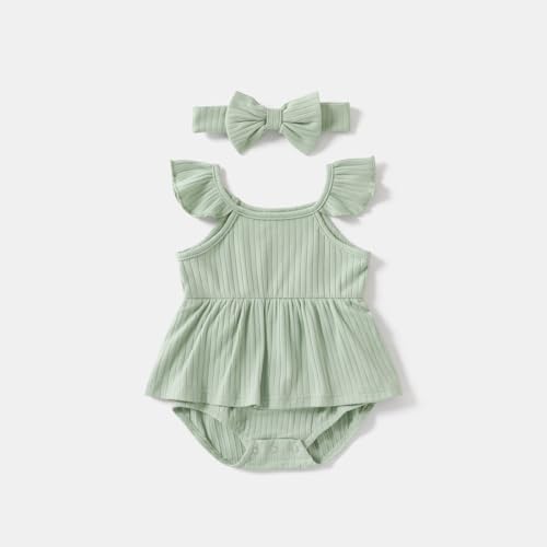 Image of IFFEI Mommy and Me Matching Dress Spaghetti Strap Summer Casual Sundress Beach Sleeveless Dress with Headband