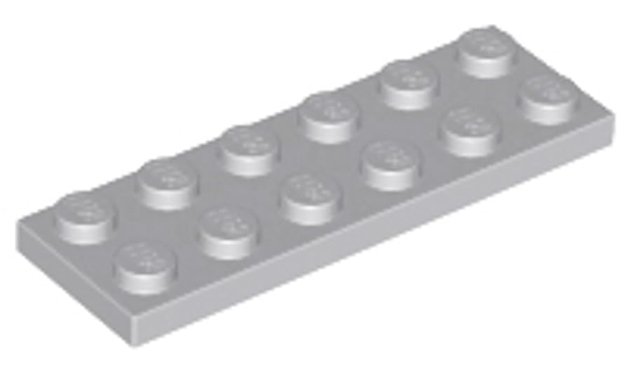 LEGO Plate 2 x 6 Part 3795 (Light Bluish Gray, 10, Bricks) โ image 1