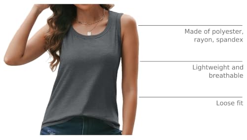 Image of AUTOMET Women's Square Neck Tank Top | Soft Lightweight Sleeveless Shirt, Loose Fit Flowy Summer Basic for Layering, Casual & Workout