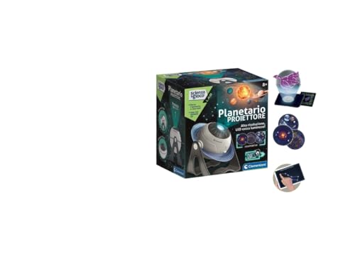 Clementoni - Proyector Espacial - Planetario Interactivo - Aprende Astronomia en tu Habitacion - App con Realidad Aumentada y Curiosidades del Sistema Solar - Niños a Partir de 8 Años - 55564